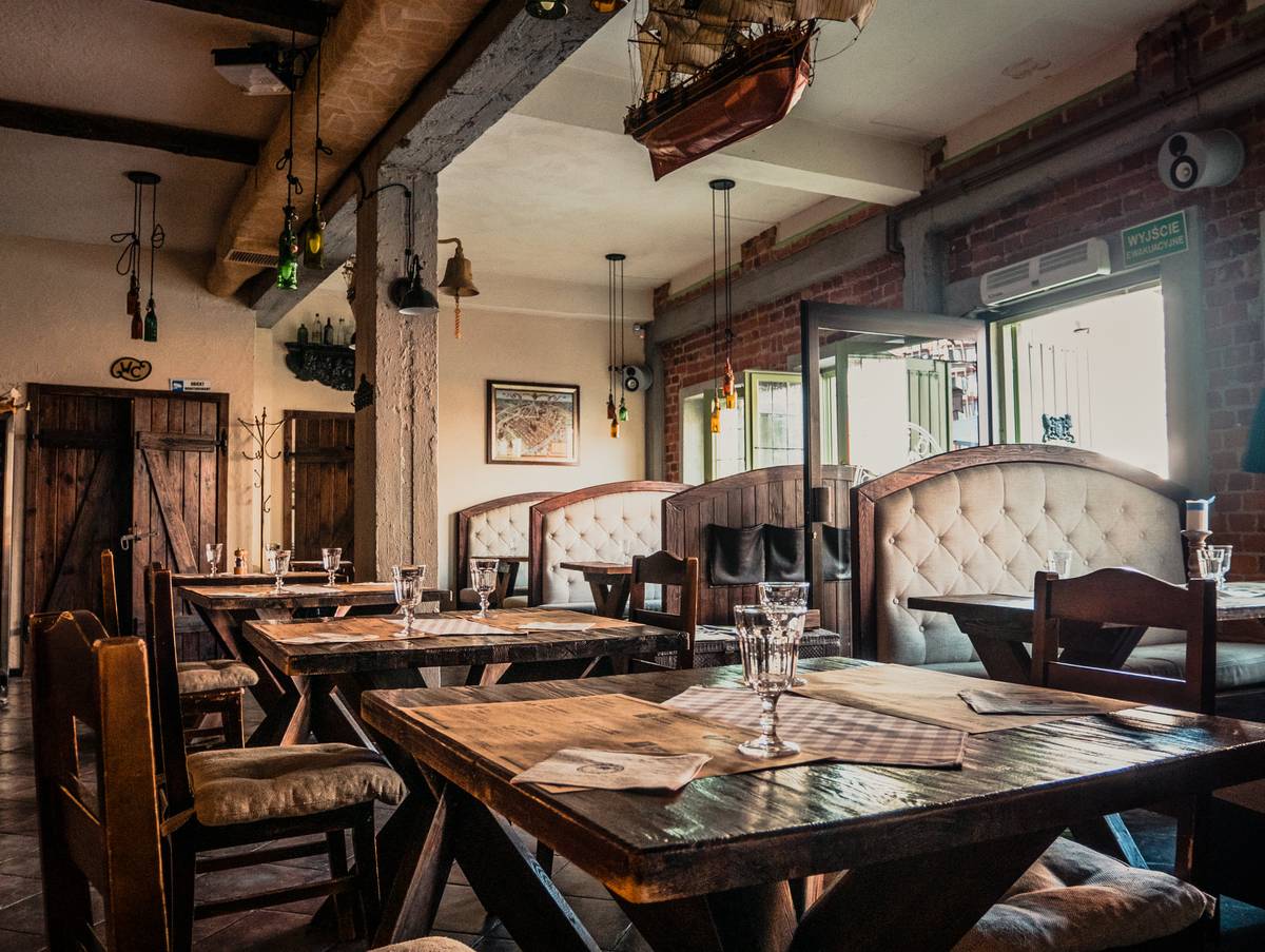 Wnętrze restauracji Gdański Bowke.