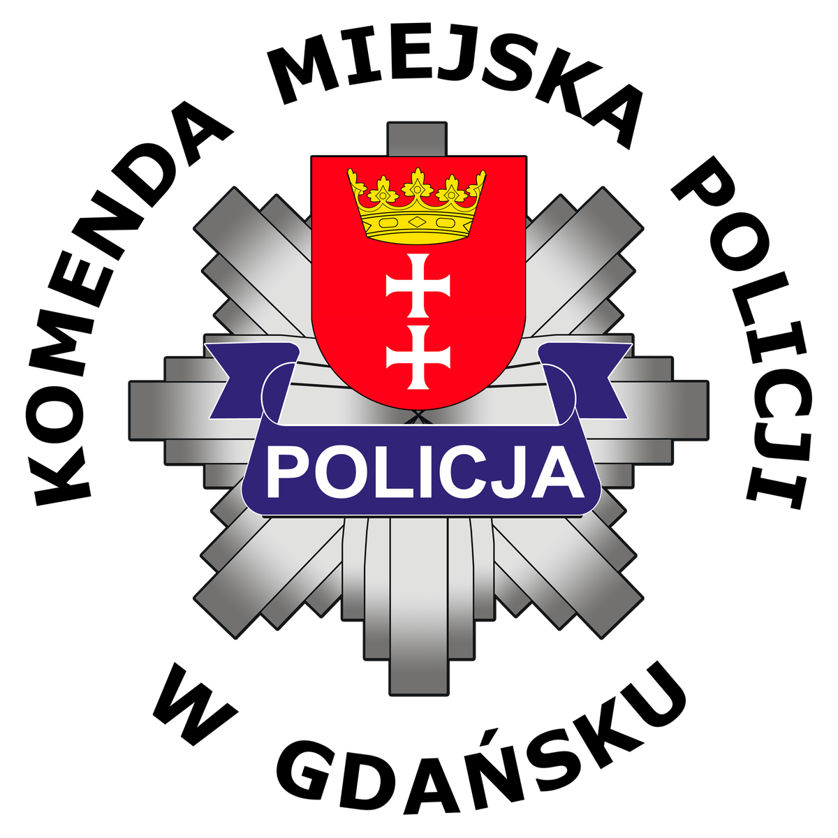 Logo Komendy Miejskiej Policji w Gdańsku.